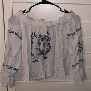 White off the shoulder top